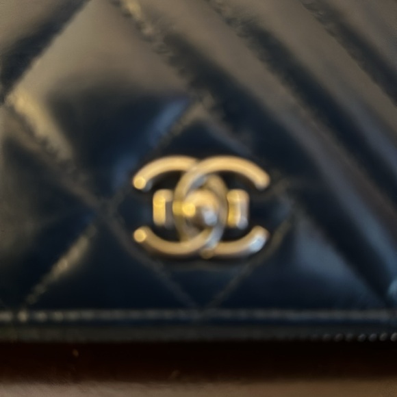 Rare Chanel Blue Le Boy Zip Crossbody Purse Wallet WOC 7.5x4x1 inches! EUC!!! - Picture 2 of 10